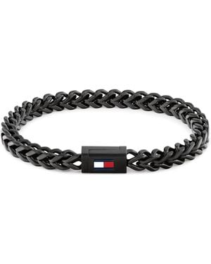Tommy Hilfiger Black Ion-plating Stainless Steel Braided Bracelet