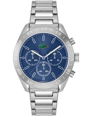Lacoste Quartz Boston Silver-tone Stainless Steel Bracelet Watch 42mm - Gray