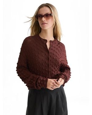 Scotch & Soda Textured-stitch Funnel-neck Cardigan