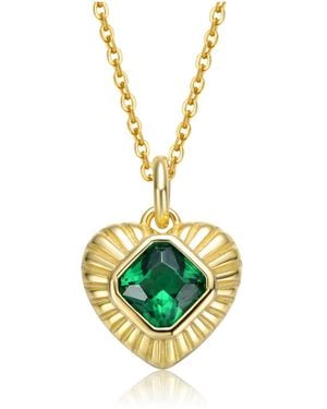 Genevive Jewelry Sterling Silver 14k Yellow Gold Plated - Metallic