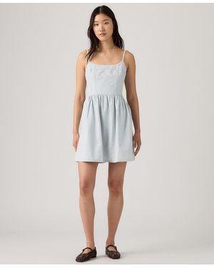 Levi's Jadine Square Neck Denim Mini Dress - Blue