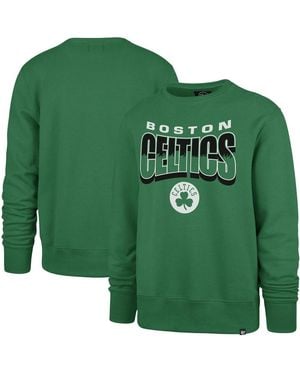 '47 And Boston Celtics Brush By Headline Crewneck Sweatshirt - Green