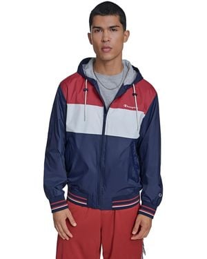Champion Retro Hooded Rain Jacket - Blue