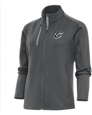 Antigua Cleveland Cavaliers Brushed Metallic Generation Full-zip Jacket - Gray