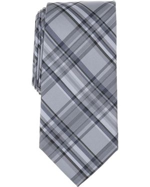 Club Room Bailey Plaid Tie - Gray
