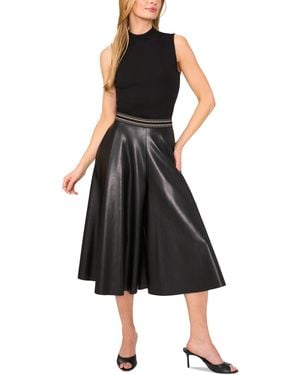Vince Camuto Faux-leather Culottes - Black