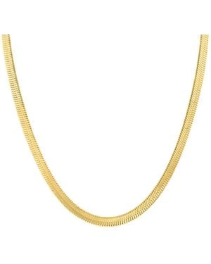 BEN ONI 18k Plated Anti-tarnish Herringbone Necklace - Metallic