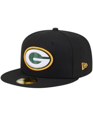 KTZ Green Bay Packers 59fifty Fitted Hat - Black