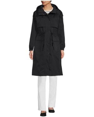 Lands' End Crinkle Coat - Black