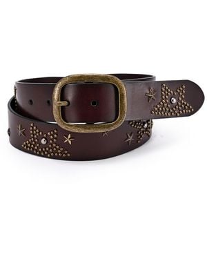 Old Trend Glory Star Leather Belt - Brown
