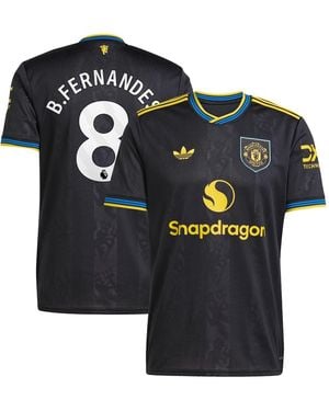 adidas Bruno Fernandes Manchester United 2025/26 Third Replica Player Jersey - Black