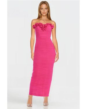 ONE33 SOCIAL The Mia Strapless Ruffled Gown - Pink