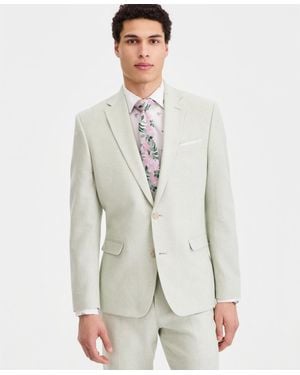 BarIII Slim-fit Linen-blend Suit Separates Jacket - White