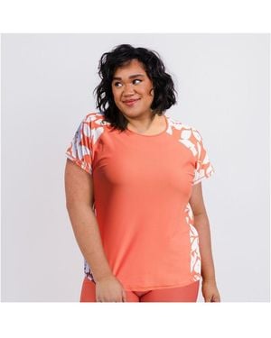 Calypsa Plus Size Flowy Swim Skort - Orange