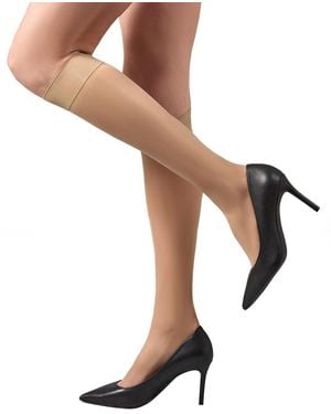 Memoi Light Support Knee Highs - Natural