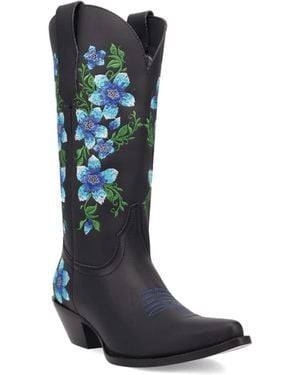 Dingo Shoes Designed With Floral Embroidery(posie) - Blue