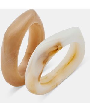 INC International Concepts 2-pc. Set Textured Bangle Bracelets - White