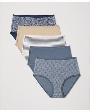 Pact Everyday High Rise Brief 5-pack - Blue