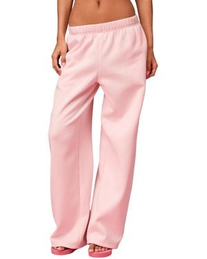 Edikted Hearts Barbie baggy Sweatpants - Pink