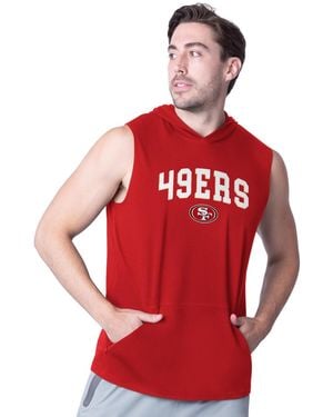 MSX by Michael Strahan San Francisco 49ers Action Sleeveless Pullover Hoodie - Red