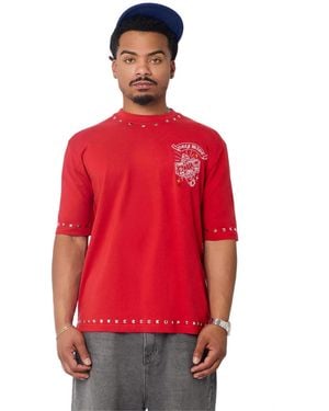 Reason First Class Embroide Short Sleeve T-shirt - Red