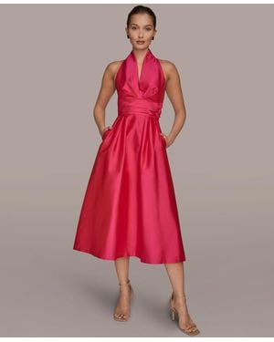 slim fit dress slacks Sleeveless Metallic Burnout Dress | A-Line Dress main image 0