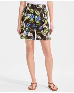 Lands' End Creaseless High Rise 8" Shorts - Green