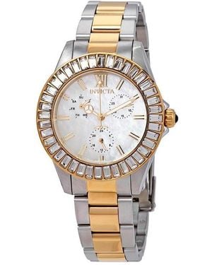 INVICTA WATCH Angel Quartz 3 Hand Mother Of Pearl Watch - Metallic