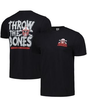 Image One And Nebraska Huskers Hyper Local Throw The Bones T-shirt - Black