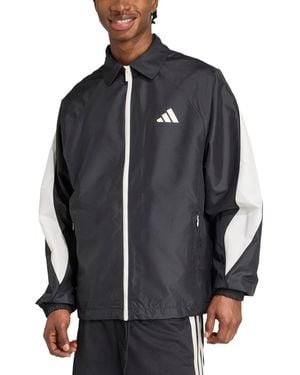 adidas Stadium Colorblocked Logo Jacket - Blue