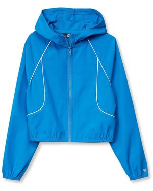 Lands' End Girls Active Long Sleeve Hooded Track Jacket - Blue