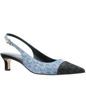 Michael Kors Pointed Toe Cap Slingback Pumps - Blue