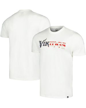 '47 Minnesota Vikings Flag Script Franklin T-shirt - White