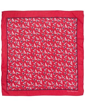 Ralph Lauren Sails Small Square Scarf - Red