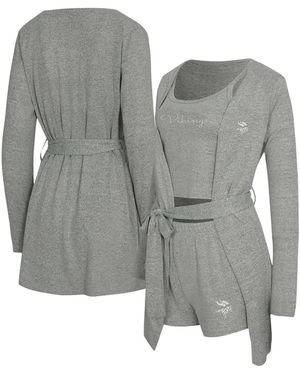 Concepts Sport 3-piece Minnesota Vikings Rigor Tank - Gray