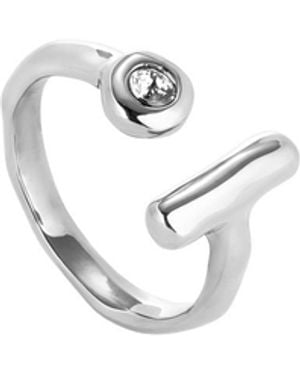 Uno De 50 Ring Of Metal Alloy Plated - White