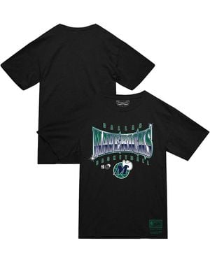 Mitchell & Ness Dallas Mavericks Worldwide Collection Glow Up T-shirt - Black