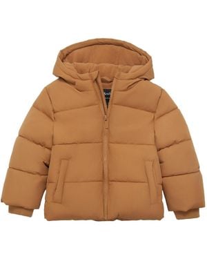 Rokka&Rolla Toddler Boys Fleece Lined Cloud Hooded Jacket - Brown