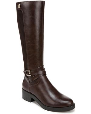 LifeStride Brittany Wide Calf Knee High Riding Boots - Brown