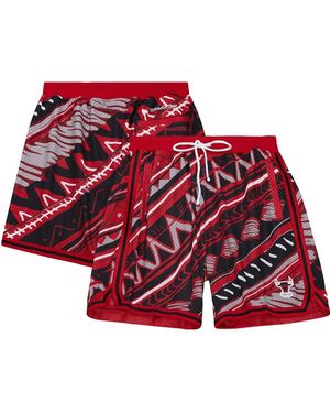 Mitchell & Ness Chicago Bulls Game Day Pattern Shorts - Red