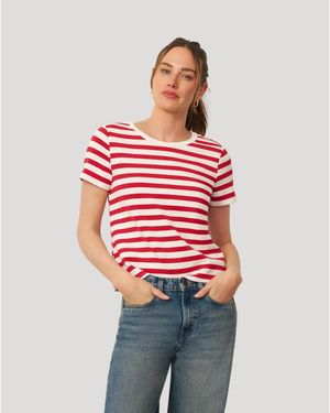 Cable & Gauge Cable And Gauge Essential Stripe Tee - Red
