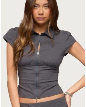 Edikted Brylee Zip Up Matching Sets - Gray