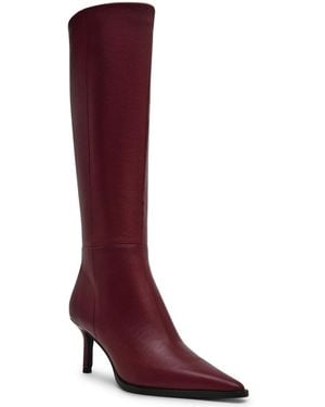 Steve Madden Lingo Pointed Toe Knee High Boot - Red