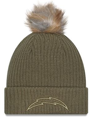 KTZ Los Angeles Chargers 2025 Salute To Service Cuffed Pom - Green