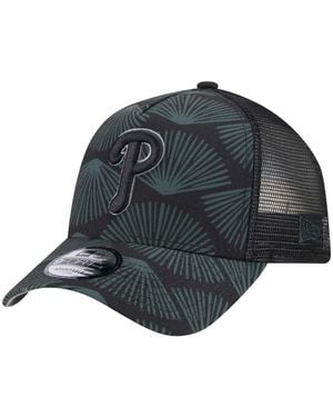 KTZ Philadelphia Phillies 9forty A-frame Trucker Adjustable Hat - Gray
