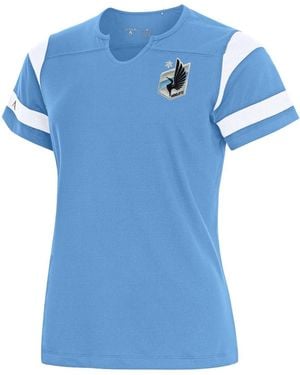 Antigua Minnesota United Fc Encounter Notch Neck Short-sleeve T-shirt - Blue