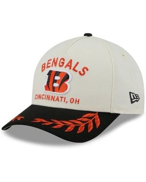 KTZ Cream/black Cincinnati Bengals 2025 Nfl Draft 9forty A-frame M-crown Adjustable Hat - White