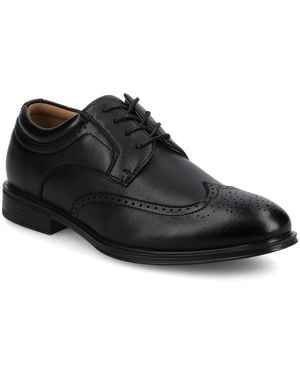 Vance Co. Cormac Comfort Flexible Wingtip Oxford Dress Shoe - Black