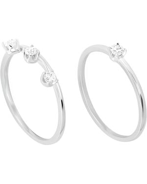 Macy's 2-piece Cubic Zirconia Stackable Ring Set (0.48 Ct. T.w. - White