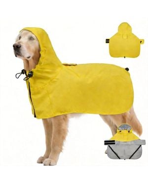 Aronkl Waterproof Windproof Dog Rain Jacket - Yellow